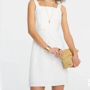 New J.CREW Squareneck A-line dress in stretch linen blend - Size 6